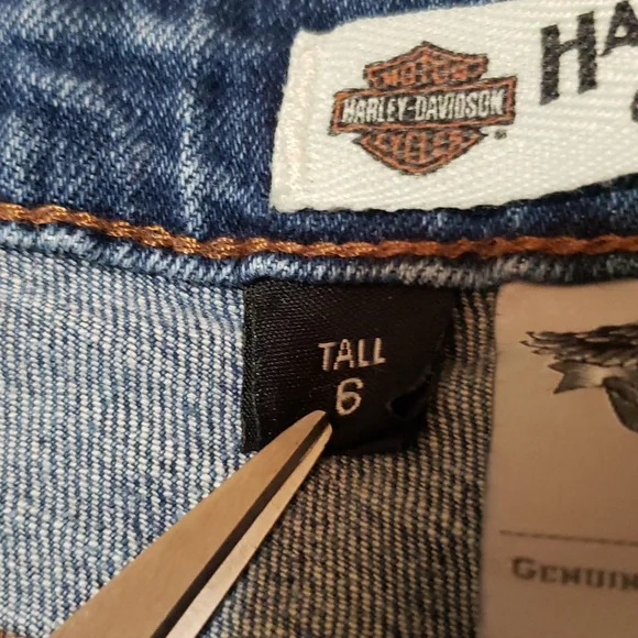 HARLEY DAVISON JEANS 6 TALL - Picture 2 of 8